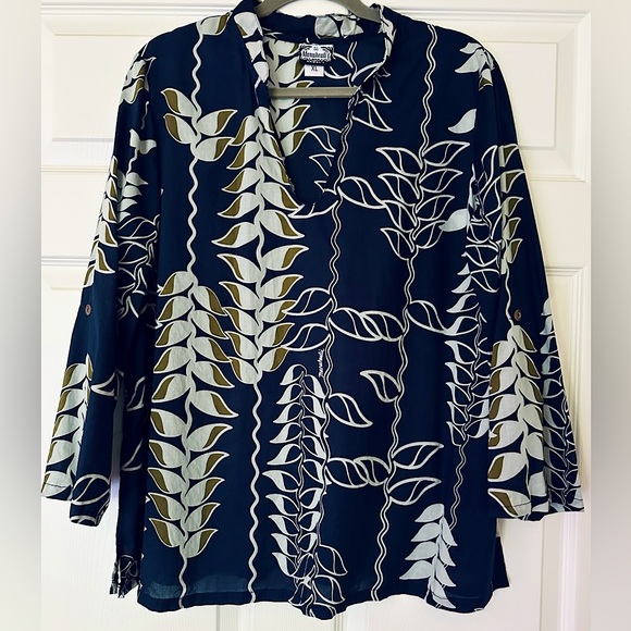 Manuhealii Tops - Manuheali’i, Manuhealii, Extra Large, long sleeve blouse